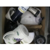Image 2 : 2 BOXES OF MISC. POTS, PANS, BLENDER, ELECTRIC GRILL, ETC.