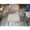 Image 1 : WOOD FRAMED LIGHT UPHOLSTERED ARMCHAIR
