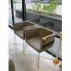 Image 1 : SET OF 4 UPHOLSTERED CHROME LEG TUB CHAIRS