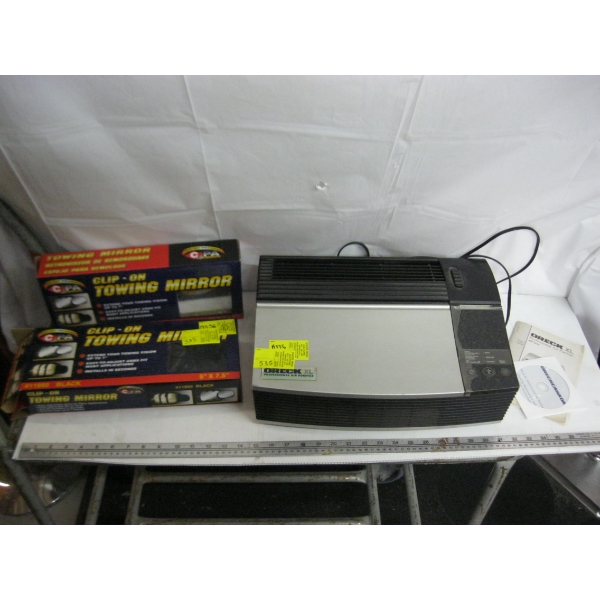 MISC. TOWING MIRROR & ORECK AIR PURIFIER