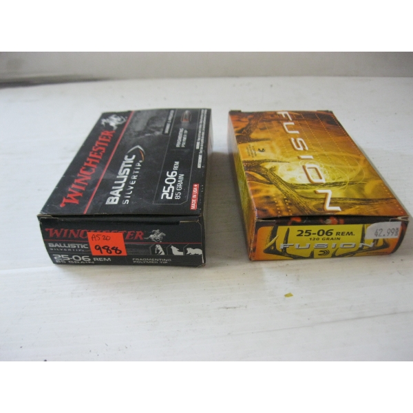 2 BOXES OF 25-06REM CARTRIDGES