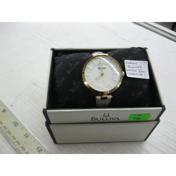 LADIES BULOVA WATCH - NEW BATTERY - WORKING