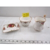 Image 1 : ROYAL ALBERT OLD COUNTRY ROSE LG. CREAM & SUGAR & SM. DISH