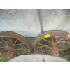 Image 2 : PAIR OF SPOKED METAL WHEELS