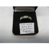 Image 2 : 10KT WHITE GOLD BAND W/5 SM. DIAMONDS, 3.2G, SZ 8 1/4