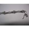 Image 4 : LADIES 10KT WHITE GOLD BRACELET W/SM. DIAMONDS, 4G