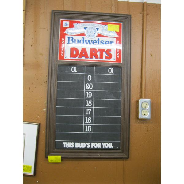 BUDWEISER KING OF BEERS DART SCOREBOARD