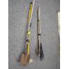 Image 1 : 2 BUNDLES OF ASST. SHOVELS, RAKES, BRUSHES, ETC.