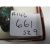 Image 6 : STERLING .925 SILVER RING W/LG. STONE, 9.5G, SZ 9