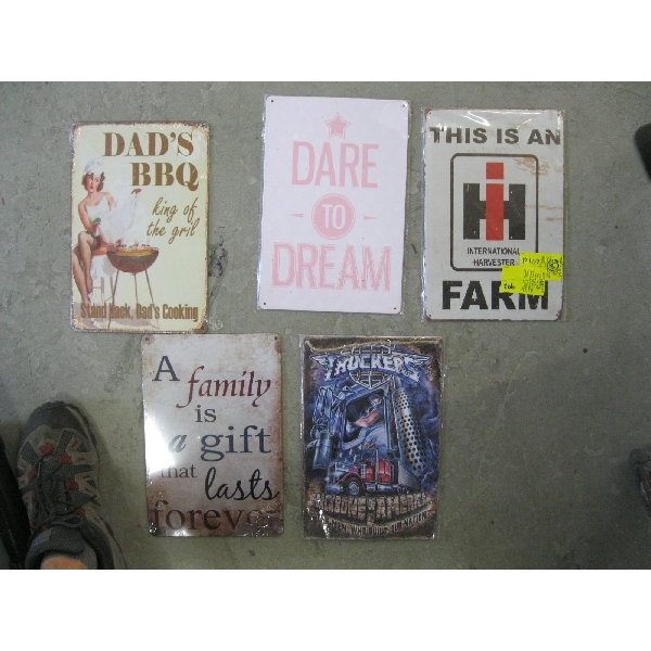 5 METAL SIGNS
