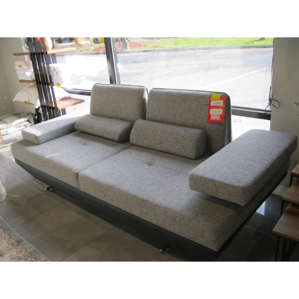 UNIQUE DESIGN GREY TWEED SOFA/BED