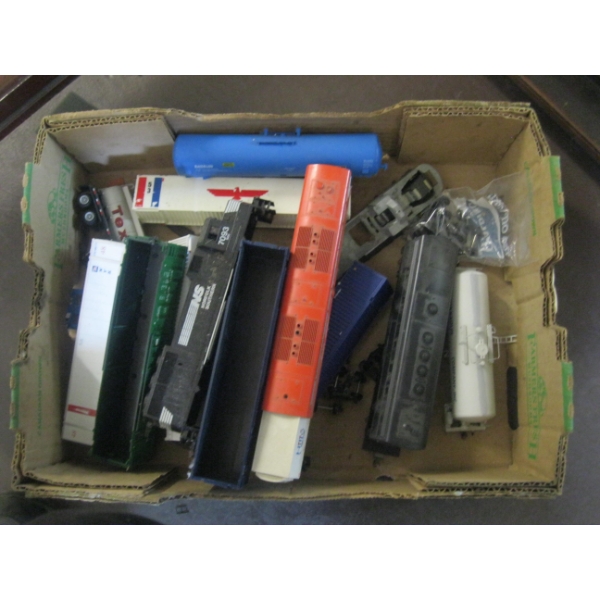 ASST. TRAIN CAR PARTS, ETC.