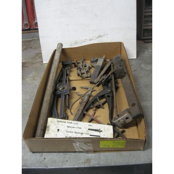 BOX OF ASST'D - SAW TOOLS, SETTERS, ETC.