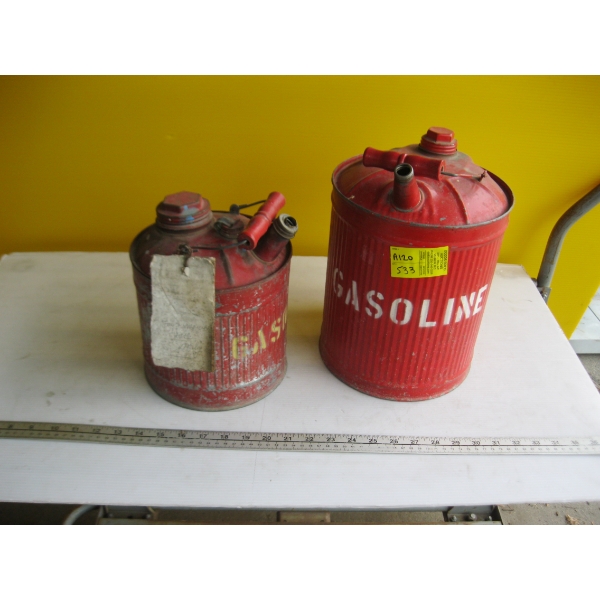 2 VINTAGE FUEL CANS
