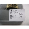 Image 5 : MEN'S 10KT RING W/BLACK STONE, 6G, SZ 11