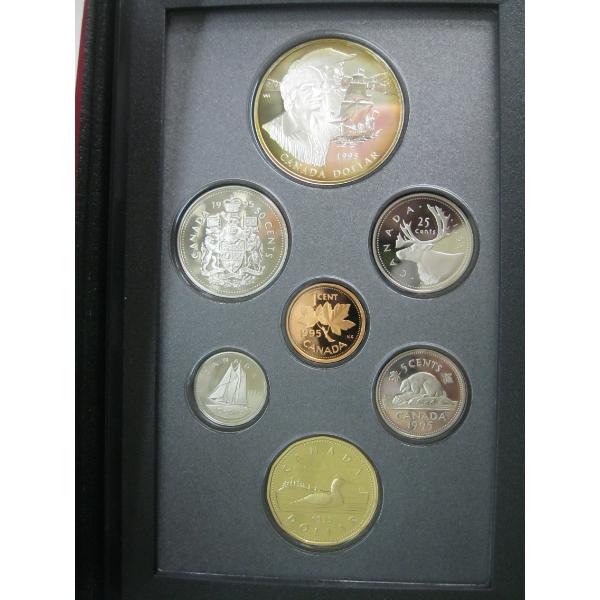 1995 CDN COIN SET - $1 COIN IS 92.5% SILVER