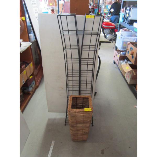 CD STAND & A WICKER STAND