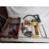 Image 1 : FLAT OF ASST. TOOLS - STAPLERS, HACKSAWS, VISE GRIPS, ETC.