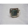 Image 2 : ABALONE SHELL STERLING RING, SZ 15