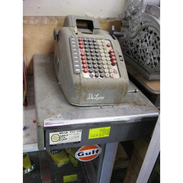 SMITH CORONA DELUXE ADDING MACHINE W/CASH BOX