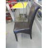 Image 3 : 6 UPHOLSTERED BROWN DINING CHAIRS - 1 W/EDGE COMING OFF