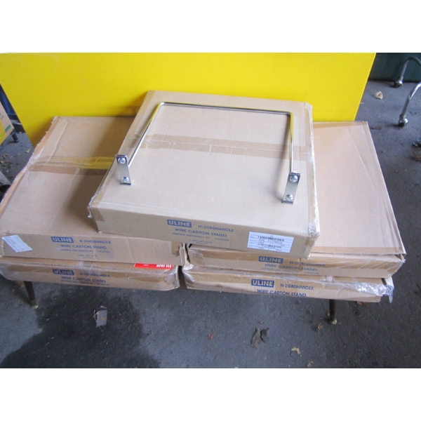 5 ULINE WIRE CARTON STAND DIVIDER & HANDLE KITS
