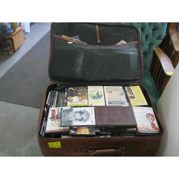 SUITCASE OF DVDs