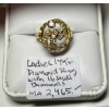 Image 1 : LADIES 14KT DIAMOND RING W/16 SM. DIAMONDS, W/A $2,465, SZ 4 1/2