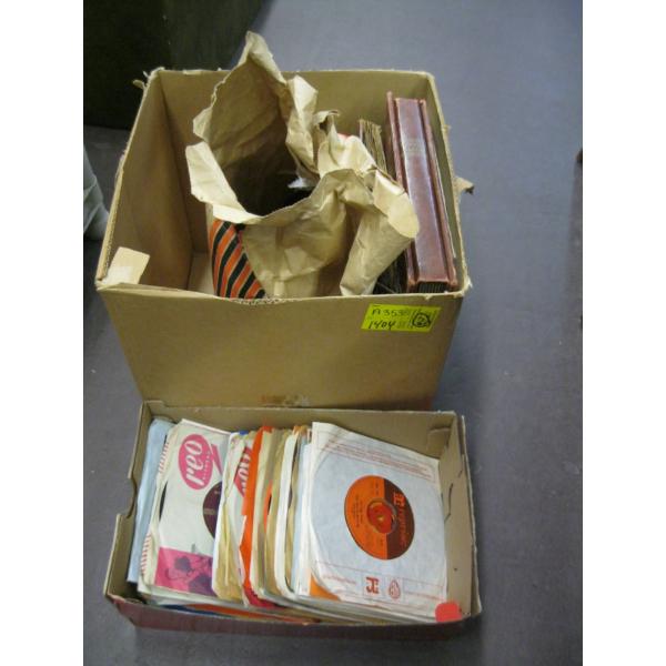 BOX OF 45RPM RECORDS & BOX OF 33RPM RECORDS