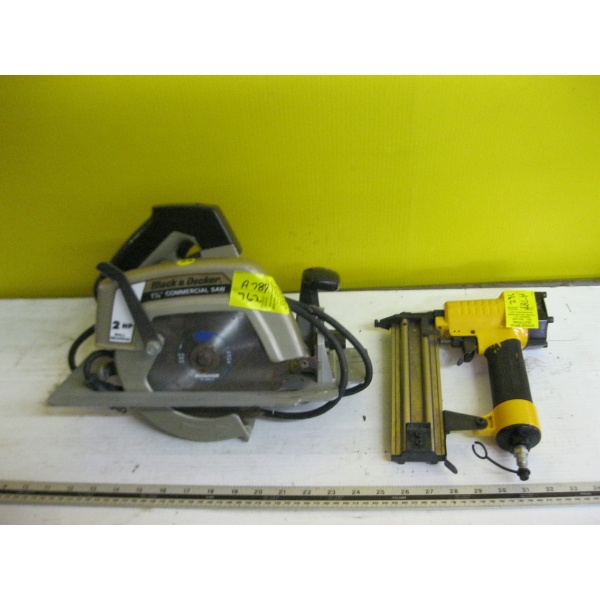 BLACK & DECKER COMMERCIAL SAW & A BRAD NAILER