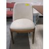 Image 1 : WOOD FRAMED OFF WHITE DINING CHAIR
