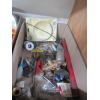 Image 2 : BOX OF MISC. HOSE FITTINGS, HOOKS, TAPE, ETC.