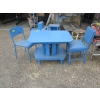 Image 1 : BLUE TABLE & 2 CHAIRS