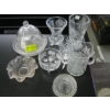 Image 1 : VINTAGE GLASSWARE - LIDDED DISH, FOOTED DISHES, VASES, ETC.