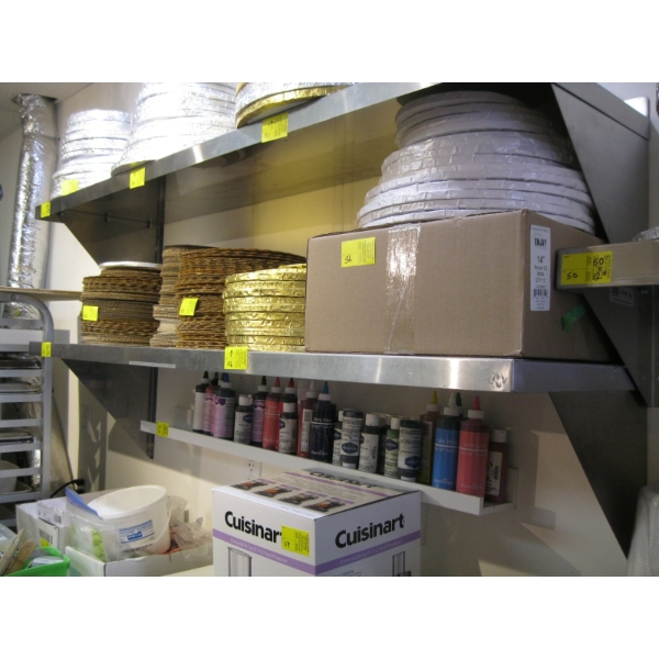 60"X16" STAINLESS STEEL WALL MOUNT SHELF UNIT