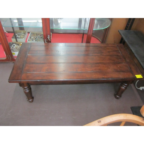 HEAVY WOODEN SOLID WOOD COFFEE TABLE