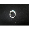 Image 3 : STERLING SILVER .925 RING W/LARGE BLUE STONE, SZ 11