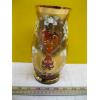 Image 1 : GOLD EMBOSSED OVER CRANBERRY GLASS VASE