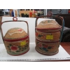 Image 1 : 2 WICKER PAINTED BASKETS