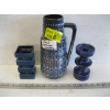 Image 1 : WEST GERMAN POTTERY - VASE, JUG & CANDLESTICK HOLDER