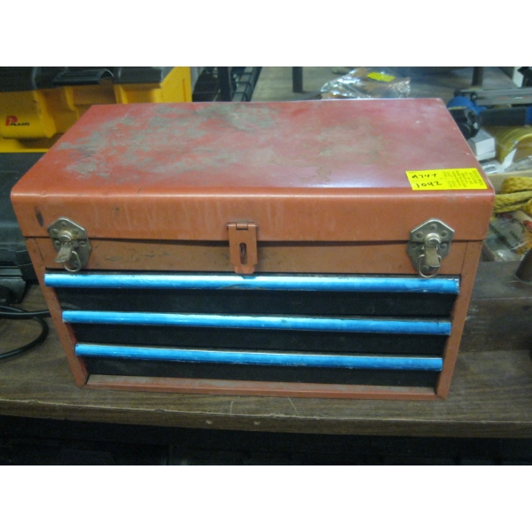 3 DRAWER TOOLBOX W/MISC. TOOLS