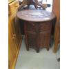 Image 1 : ROUND CARVED TABLE W/FOLDING BASE