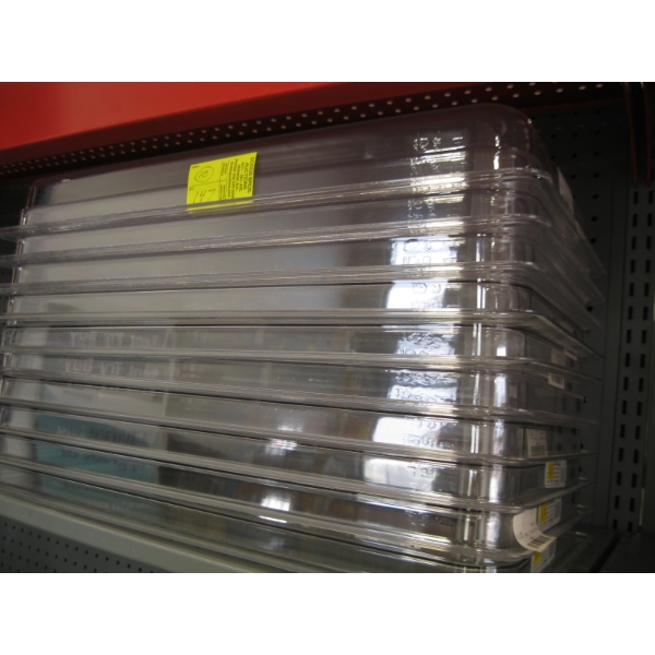 10 PLASTIC FOOD PANS - 2.5" DEEP