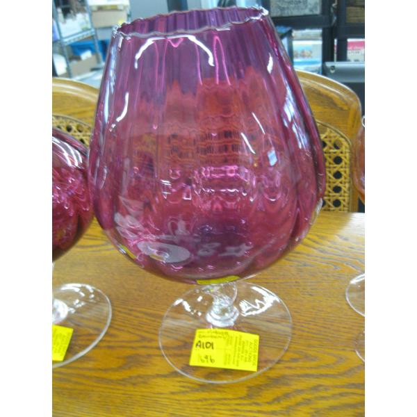 VINTAGE CRANBERRY GLASS VASE