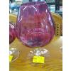 Image 1 : VINTAGE CRANBERRY GLASS VASE