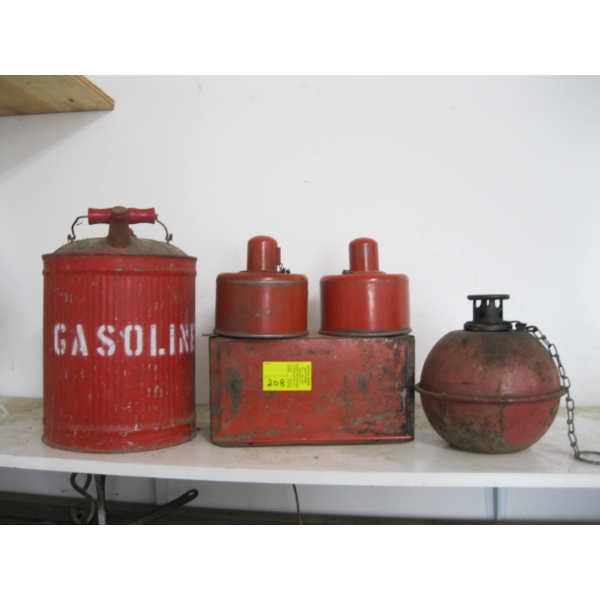 GAS CAN & 3 KEROSENE MARKERS