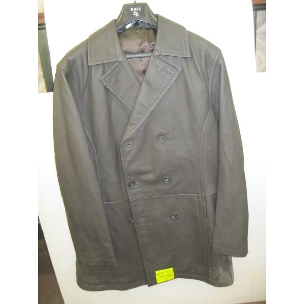 LONG LEATHER JACKET, SZ ?