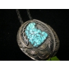 Image 2 : NAVAJO BOLO TIE W/TURQUOISE STONE