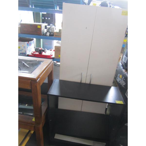STORAGE CABINET & A SHELF UNIT