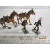 Image 2 : SET OF ROYAL ARTILLERY MOUNTAIN BATTERY CAST METAL FIGURINES W/ORIGINAL BOX - VINTAGE
